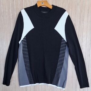Lane Bryant Colorblock Sleek Stretchy Chic Stylish Dressy Long Sleeve Sweater